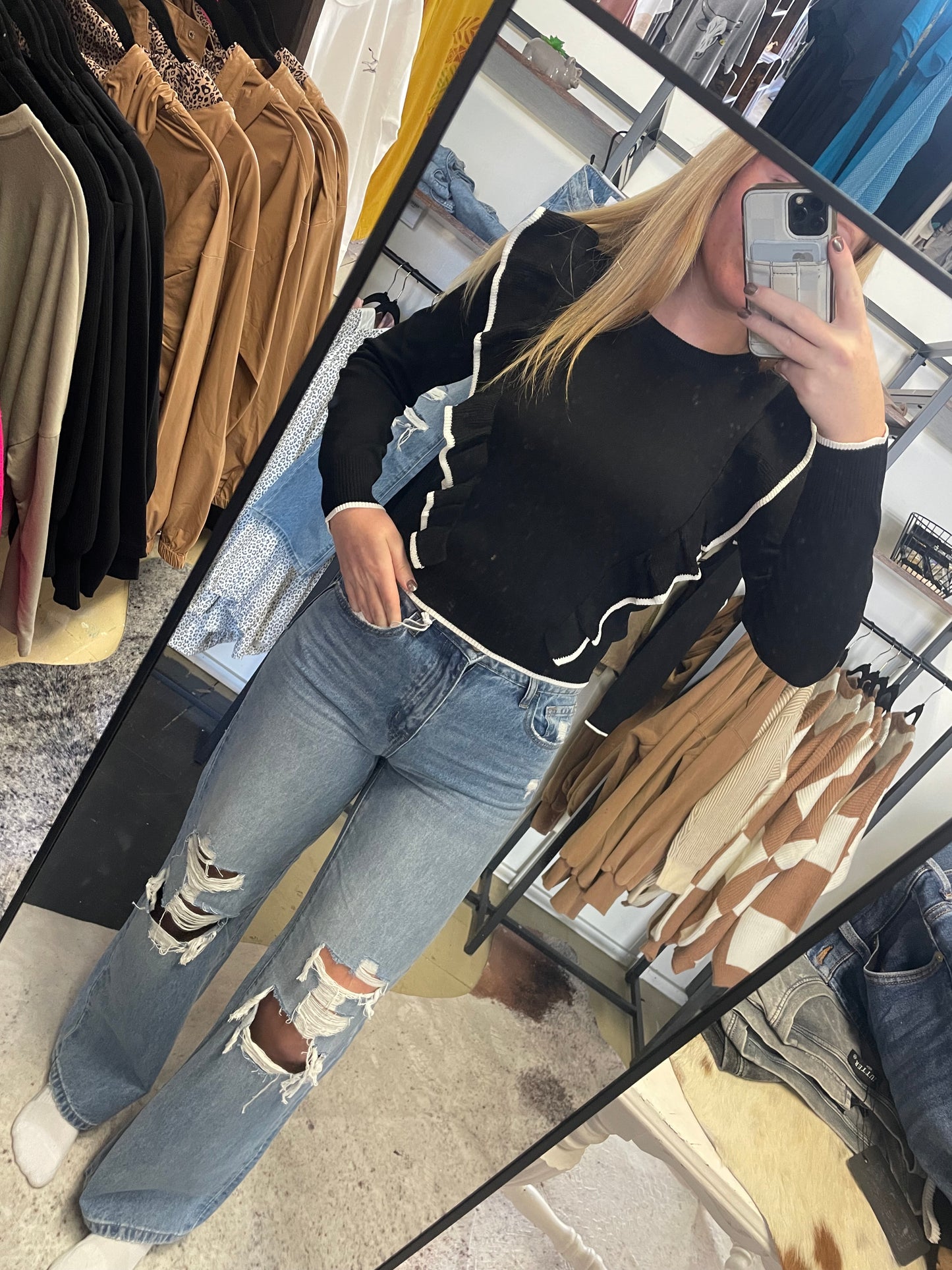 White Trim Top