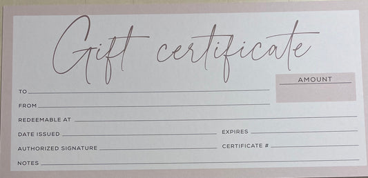 Gift Certificate